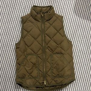 J. Crew Factory Olive Quilted Vest